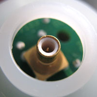 Connection coaxiale de la cellule