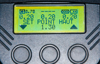 Setpoint haut sur console Vision